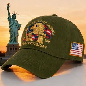Embroidered USA 250th Anniversary 1776-2026 Commemorative Baseball Cap Hat